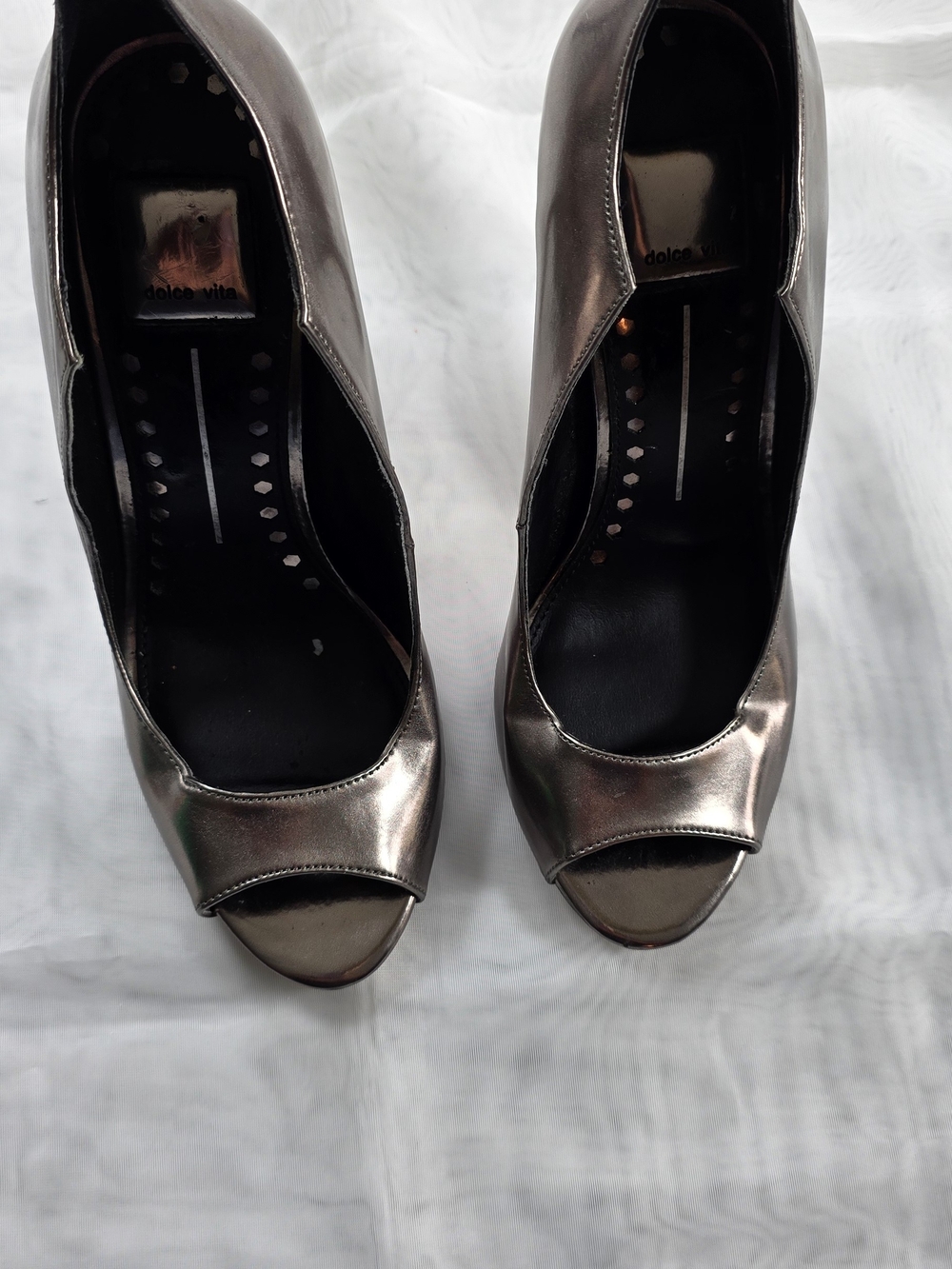 Dolce Vita Women's Metallic Bronze Open-Toe Heels